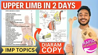 Upper Limb In 3 Days  All Important Topics Of Upper Limb Anatomy  upper limb important topics [upl. by Dyrrej]