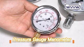 63mm 010bar 150 Psi Pressure Gauge Manometer For Excavator [upl. by Fosdick]