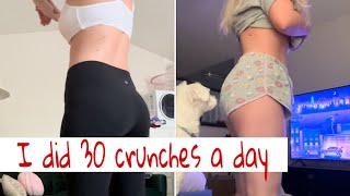 I did 30 crunches a day for 2 weeks  vlogmas day 9 [upl. by Abbey]