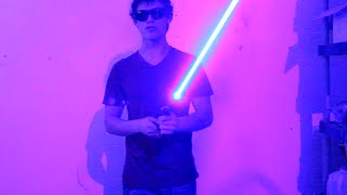 Real Burning HOMEMADE LIGHTSABER styropyro’s version [upl. by Nehtanoj]