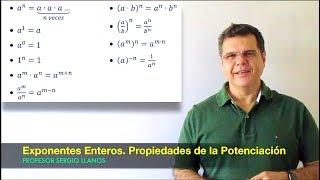 Exponentes Enteros Propiedades de la PotenciaciónCurso de Álgebra  Clase 4 [upl. by Hakkeber]