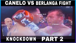 Canelo vs Berlanga repeated left hook [upl. by Ardnoid538]