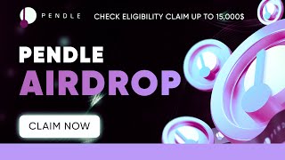 Crypto Airdrop  Pendle Airdrop 500000 worth of Pendle [upl. by Eetnwahs]