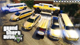 GTA 5  Stealing BILLIONAIRE LIMOUSINE CARS with Franklin  GTA V Real Life Cars 148 [upl. by Anselmi517]