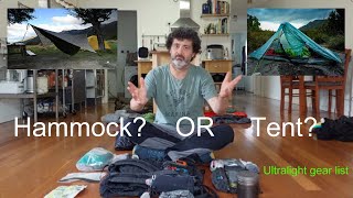 Hammock or tent Ultralight gear list 2021 [upl. by Ainet]