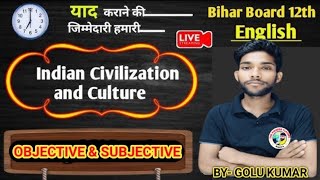 Class 12 English chapter 1 objective and Subjectivebihar board class 12 English chapter 1 objective [upl. by Otreblasiul]