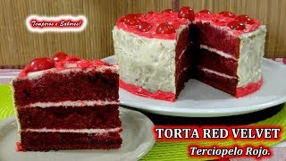 TORTA RED VELVET Terciopelo Rojo increiblemente fácil y deliciosa [upl. by Inaleon]