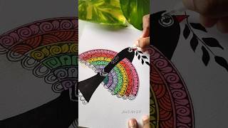 Draw an easy mandala with me 🕊️🌈✨ art shorts drawing pastel colors trending [upl. by Sahc]