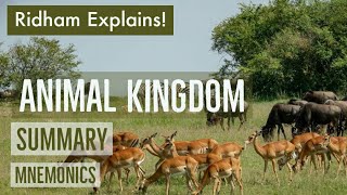 ANIMAL KINGDOM SUMMARY WITH MNEMONICS OF ALL PHYLUMS INCLUDING CHORDATARIDHAM AGARWALAIR 17 [upl. by Lopes]