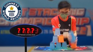 Fastest Speed Stacking EVER  Guinness World Records [upl. by Norri]