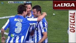 Golazo de vaselina de Agirretxe 42en el Real Sociedad  Valencia CF  HD [upl. by Oizirbaf]