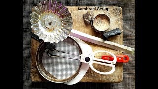 How to setup amp burn sambrani  How to burn benzoin [upl. by Jeconiah]