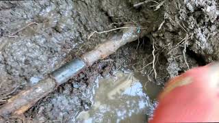 Repairing Unground Galvanized Water Line with Galvanized Repair Coupling  Pershing Plumbing [upl. by Manchester]