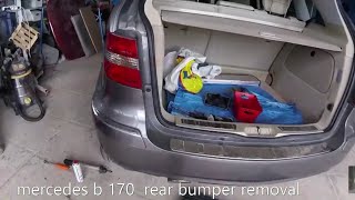 MercedesBenz Β 170 rear bumper removal [upl. by Abell]