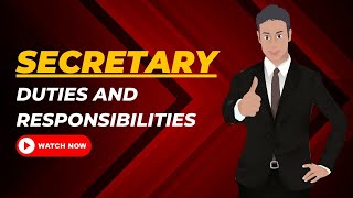 Secretary Duties And Responsibilities [upl. by Blodget]