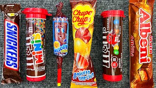 Satisfying video Asmr lollipops candy and chocolate gummy candy unboxing video Asmr [upl. by Danell20]