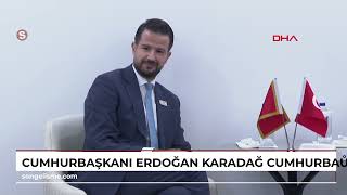 Cumhurbaşkanı Erdoğan Karadağ Cumhurbaşkanı Milatovic ile görüştü [upl. by Yrret630]