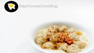 Asianstyle Pork Meatballs Soup [upl. by Emmalyn]