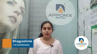 Testimonial from Baghyashree on HR Certification Course at Apponix Technologies [upl. by Zondra96]