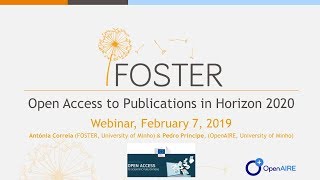 Webinar on Open Access to Publications in Horizon 2020 [upl. by Eilrahc]