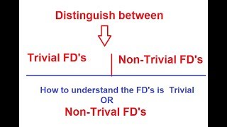 2 Distinguish Trivial amp non Trivial Functional dependency  DBMS [upl. by Derward249]