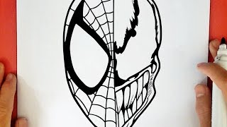 COMO DIBUJAR A SPIDERMAN VS VENOM [upl. by Boswell182]