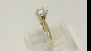 Diamond Solitaire Engagement Ring 45CT Round Brilliant 14K YG Size 425  32949 [upl. by Muhammad855]