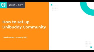 How to set up Unibuddy Community [upl. by Ennairrek958]