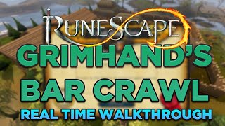 Runescape  Alfred Grimhands BarCrawl Miniquest Complete Realtime Walkthough RS3 updated 2021 [upl. by Shaddock994]