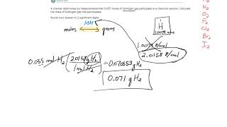 ALEKS  Calculating and using the molar mass of diatomic elements Example 1 [upl. by Agrippina]