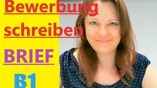 BRIEF SCHREIBEN BEWERBUNG B1 Prüfung [upl. by Grory]