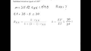 COEFICIENTE DE FIABILIDAD Y AUMENTO DE LONGITUD DEL TEST [upl. by Xonk761]