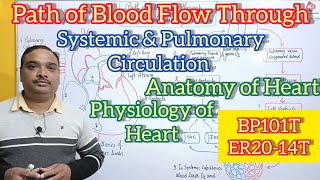 Heart Anatomy amp Physiology  Systemic amp Pulmonary Circulation  Human Anatomy PhysiologyI  BP101T [upl. by Madge]