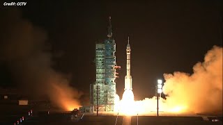 Long March 2F Launches Shenzhou 19 Crew to the TSS [upl. by Adni307]