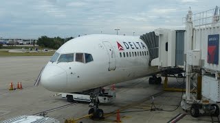 Delta Boeing 757300 Orlando MCO  Detroit DTW Flight Experience [upl. by Nalo]