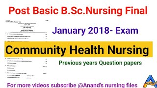 Post Basic nursing Community health nursing Post Basic Nursing final year Community health nursing [upl. by Akener33]