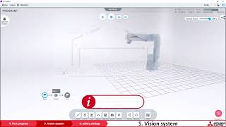 How to program MELFA ASSISTA in RT VisualBox software Vision system [upl. by Rehpotsrihc]