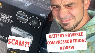 WAS IT A SCAM HALFORDS COMPRESSOR FRIDGE REVIEW  MUST HAVE VANLIFE GADGET [upl. by Etezzil]