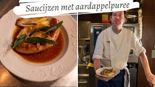 Koken met Rik de Jonge Saucijzen met aardappelpuree [upl. by Furiya52]