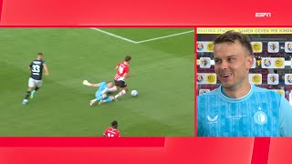 Wellenreuther over mogelijk penalty Ik raakte hem wel een beetje  PSV 44 Feyenoord  psvfey [upl. by Enineg]