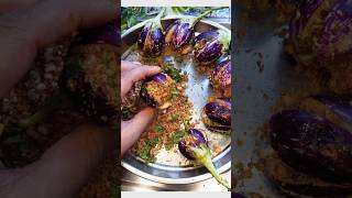 भरलेली वांगी रेसिपी marathirecipe shorts food recipevideo ytshorts cooking viralvideo [upl. by Brucie]