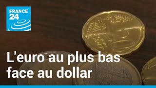 Leuro sous la parité face au dollar  quelles conséquences  • FRANCE 24 [upl. by Leonteen679]