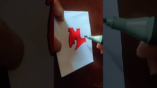 How i expressing graffitti letter M freewriting drawing easydrawing simple how expression [upl. by Gnok]