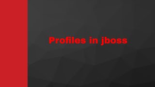 Class 6 Profiles in Jboss tutorial [upl. by Lindsey]