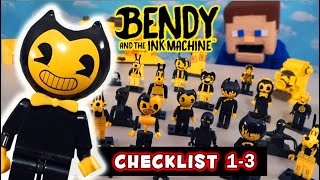 Bendy Construction Set Complete Mini Figures Phat Mojo LEGO Checklist  Series 13 [upl. by Yhprum669]