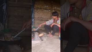 Adhiraj eating Chicken mealshortsyoutubeshorts [upl. by Anayek19]