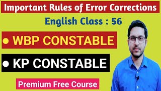 Important Rules of Error Corrections  Part 2  WBP CONSTABLE  KP CONSTABLE  wbp pscclerckship [upl. by Esten]