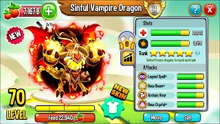 Dragon City Sinful Vampire Dragon NEW LEGENDARY  EXCLUSIVE DRAGON 2020 😱 [upl. by Adriene]