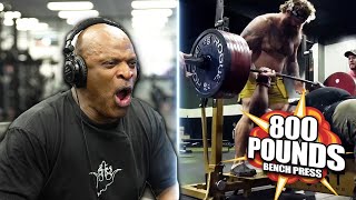 Ronnie Coleman REACTS to 800lb BENCH PRESS [upl. by Bushweller]