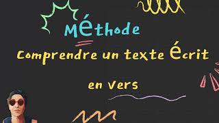 Comprendre un texte en vers [upl. by Noivert]